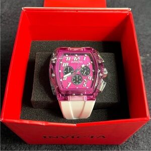 Invicta Fushia Chronograph Watch (NWT)